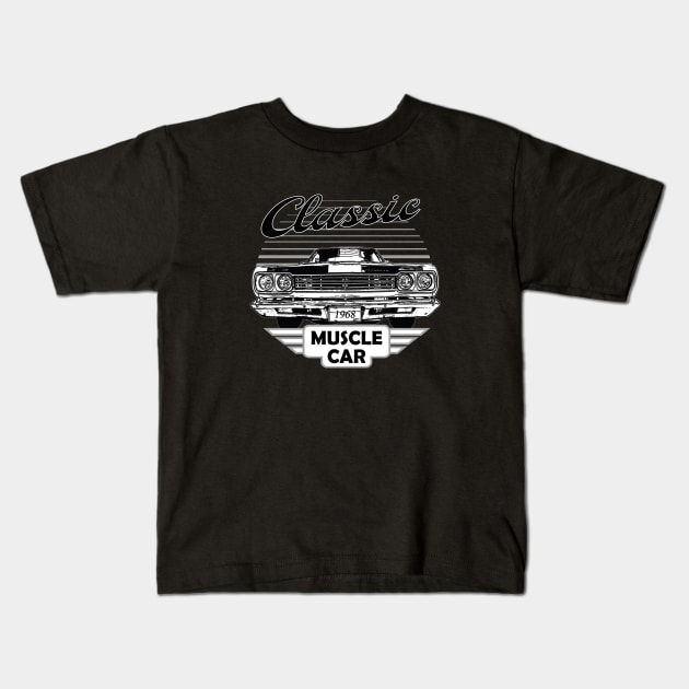 Plymouth Road Runner Classic American Muscle Car Kids T-Shirt by Jose Luiz Filho